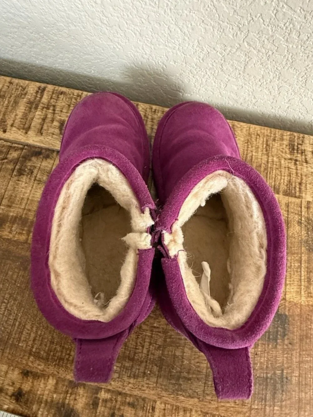 Bearpaw Shorty Youth Youths Ankle High Boots Purple Violet 2 M US Big Kid Medium
